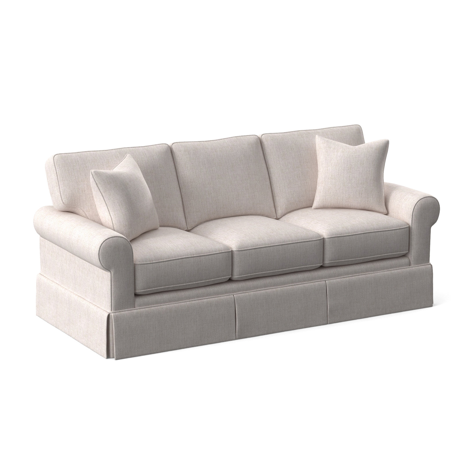 Benton 86'' Upholstered Sofa, White Sugar Performance; 0863-91
