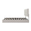 Grand lit plateforme tapissier en tissu avec système de rangement à levage hydraulique-589094430