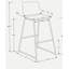 Chaise de bureau, hauteur de bar, debout, bureau d'ordinateur, bureau, aspect cuir brun, métal noir, contemporain, moderne-938386859