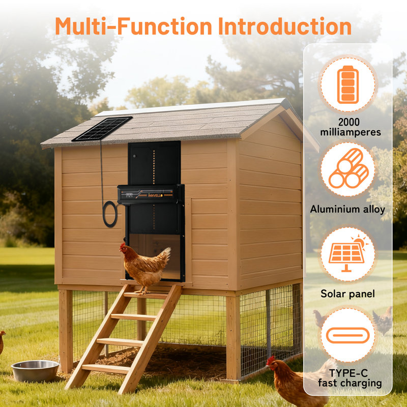 Automatic Chicken Coop Door With Remote Control & Alarm Function