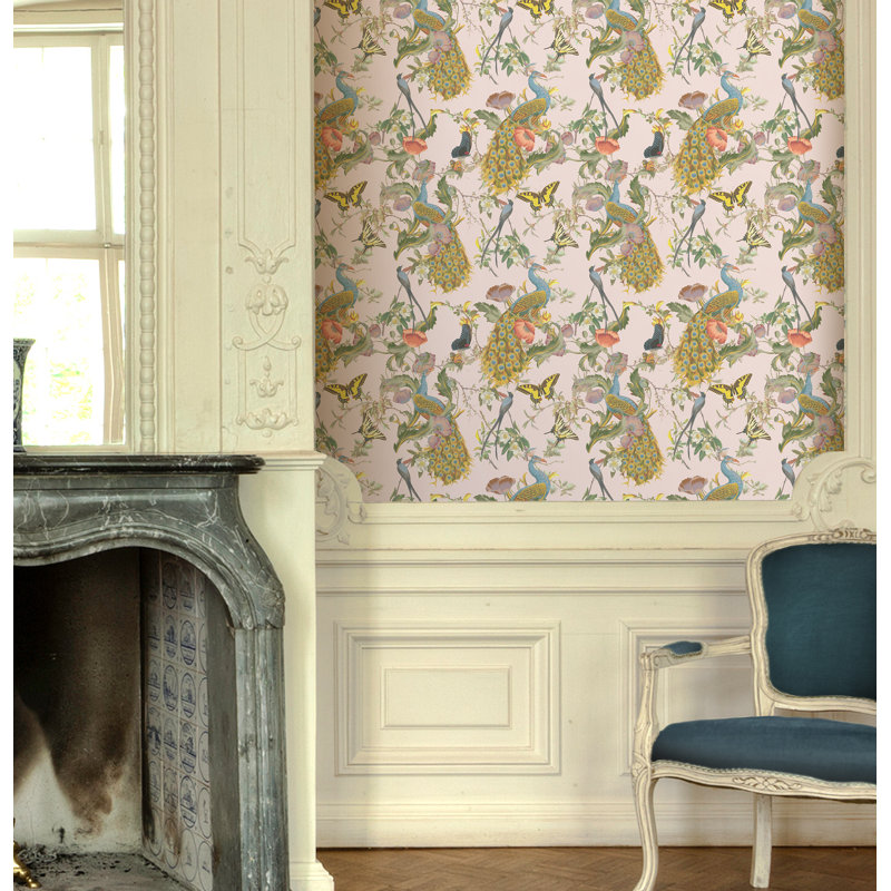 Yuki Osada Floral Wallpaper Double Roll, Pink