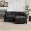 Canapé Cloud (le repose-pieds n'est pas inclus), canapé modulaire moderne, pour le salon, la chambre à coucher et les appartements, coussin de siège rembourré à double couche confortable, tissu chenille respirant, noir, SW5012BK-230659885
