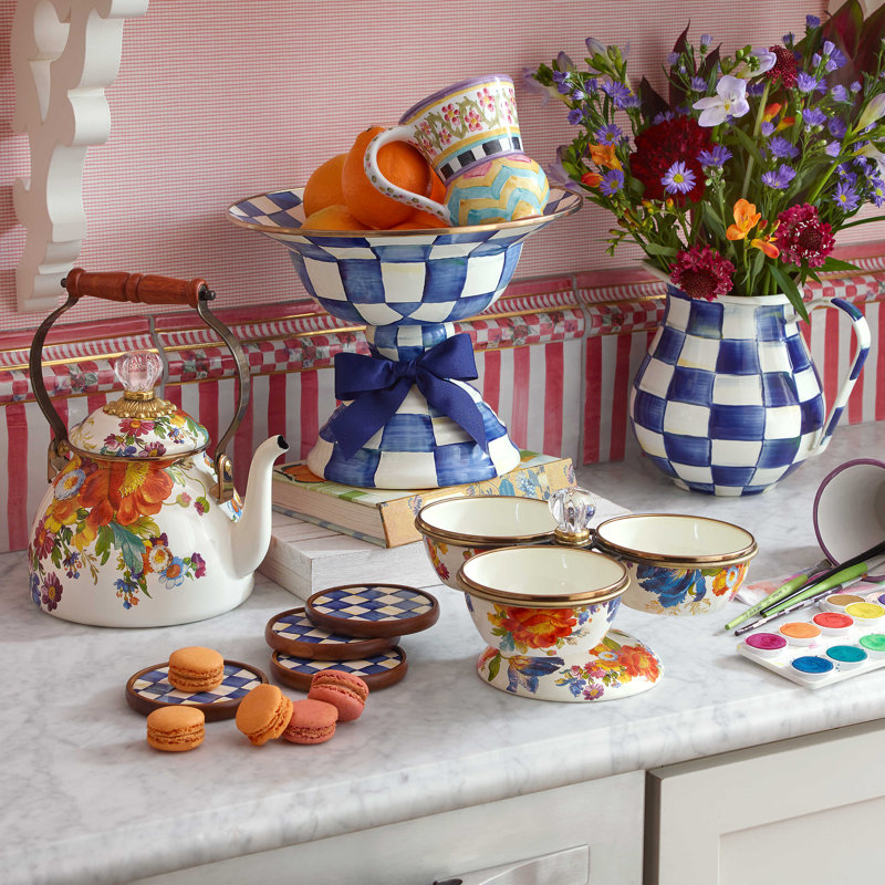 Check Pitcher, Blue/White