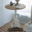 Table d'appoint ronde antique blanc, campagne française-1853941205