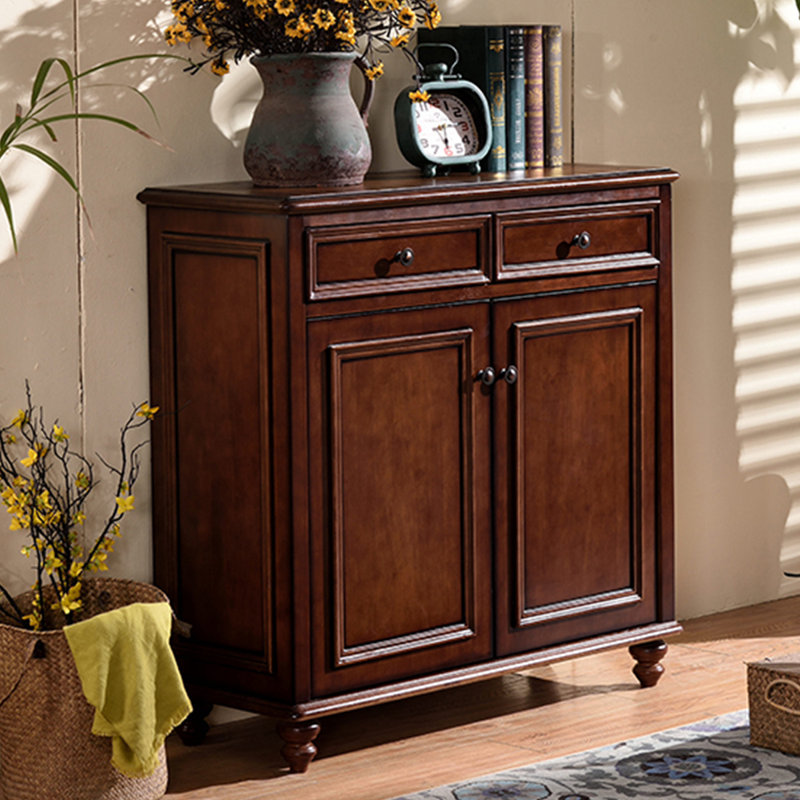 Walnut Solid Wood Shoe Storage Bench