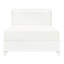 Lit double avec tête de lit blanc brillant et similicuir éclairé à DEL avec revêtement de style moderne-185202716