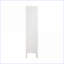 Cabinets, armoire de rangement haute autoportante étroite avec 2 portes à 5 tablettes réglables, blanc cassé moderne, l 15,35 po x P 15,35 po x H 62,99 po | Panneau de fibres à densité moyenne | Salle de bain