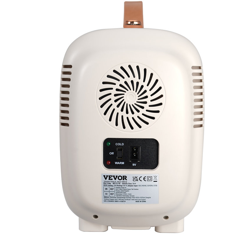 VEVOR Portable Countertop Mini Fridge with Freezer, White
