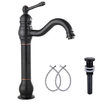 Single-handle Bathroom Faucet with Drain Assembly