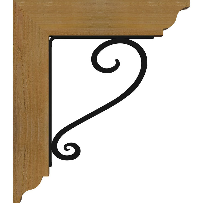 Edwards Triple Brace Ironcrest Bracket, 16"H x 13 1/2"D, 3 1/2"W x 4"T Western Red Cedar (Smooth)