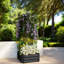 Jardinières en acier durable pour les jardins extérieurs modernes, conception à treillis réglable