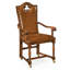 Country Farmhouse Leather Arm Chair