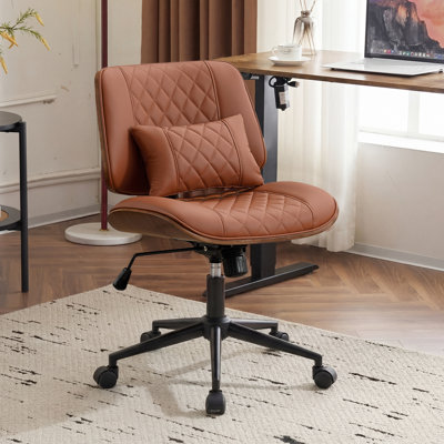 Chaise de bureau ergonomique à hauteur réglable avec accoudoirs et roues