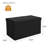 Folding Storage Ottoman Bench, 31.5" Rectangle Foot Rest Stool with Large Capacity, Wooden Top, Black Leather, for Living Room Bedroom-68984170-68984087