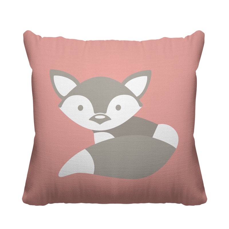 Coussin , Rose, H 15 po x l 15 po, Carré