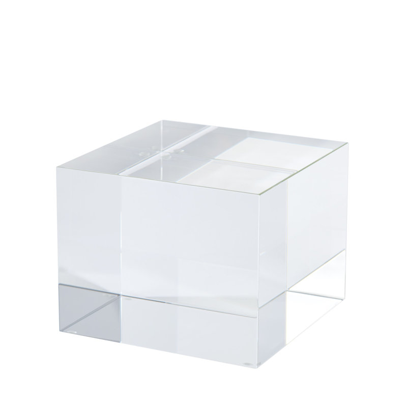 Crystal Cube Riser, 4.75" H x 6" W x 6" D