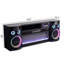 Meuble audio-vidéo avec foyer électrique entièrement assemblé, compatible avec les téléviseurs de 42 à 70 po, ventilateur toutes saisons chaleur et air naturel, haut-parleurs stéréo Bluetooth, DEL RVB Music-Sync, flamme multicolore, prêt à l'emploi