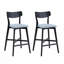 Upholstered Wooden Bar Chairs with Footrest-1767931666