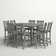 Traditional Garden 9-Piece Nautical Trestle Bar Set
