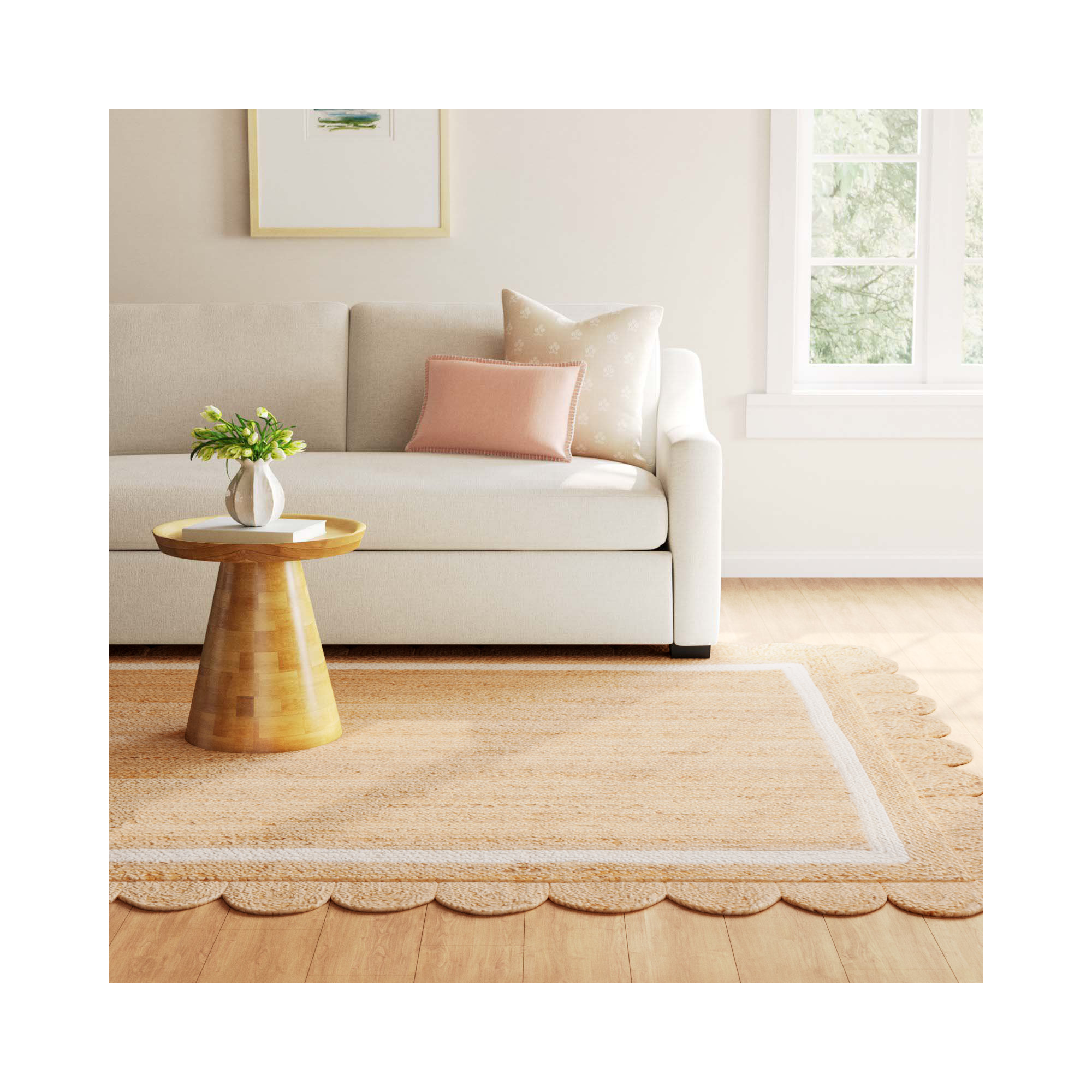 Inaki Jute/Sisal Area Rug, Rectangle 5' x 8'