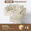 Canapé modulaire Cloud en forme de L, canapé 2 places sans os avec repose-pieds et siège profond, sans assemblage, blanc-223985690-223985693