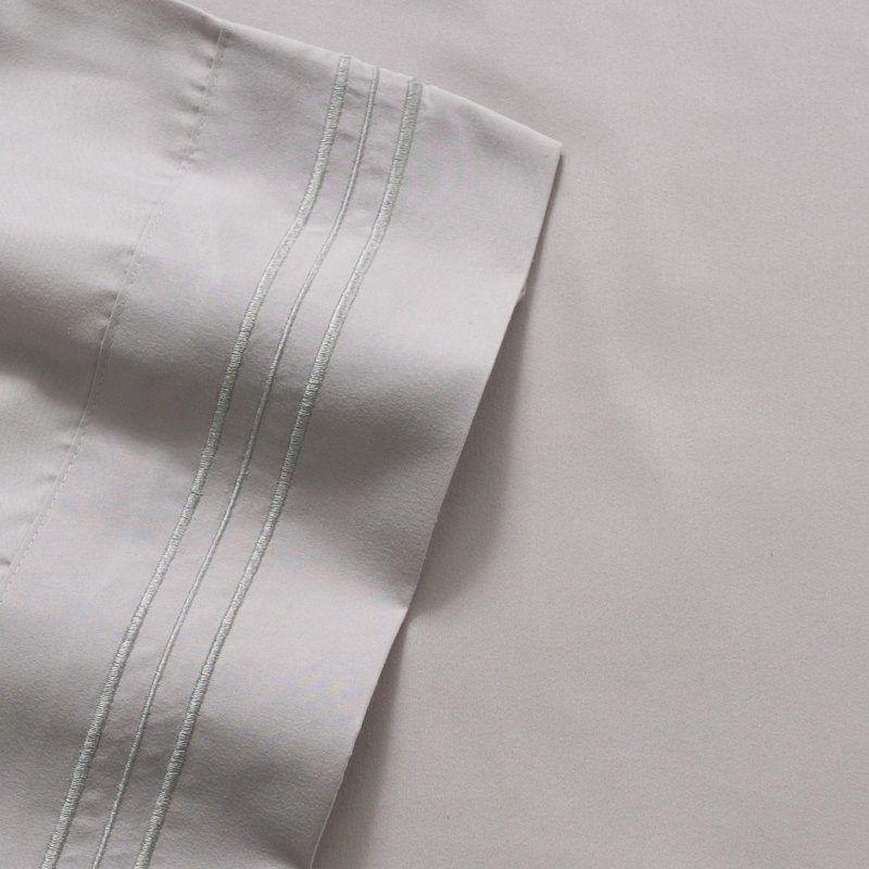 Ensemble de draps en microfibre extra douce 18-24 po, Très grand, Argent