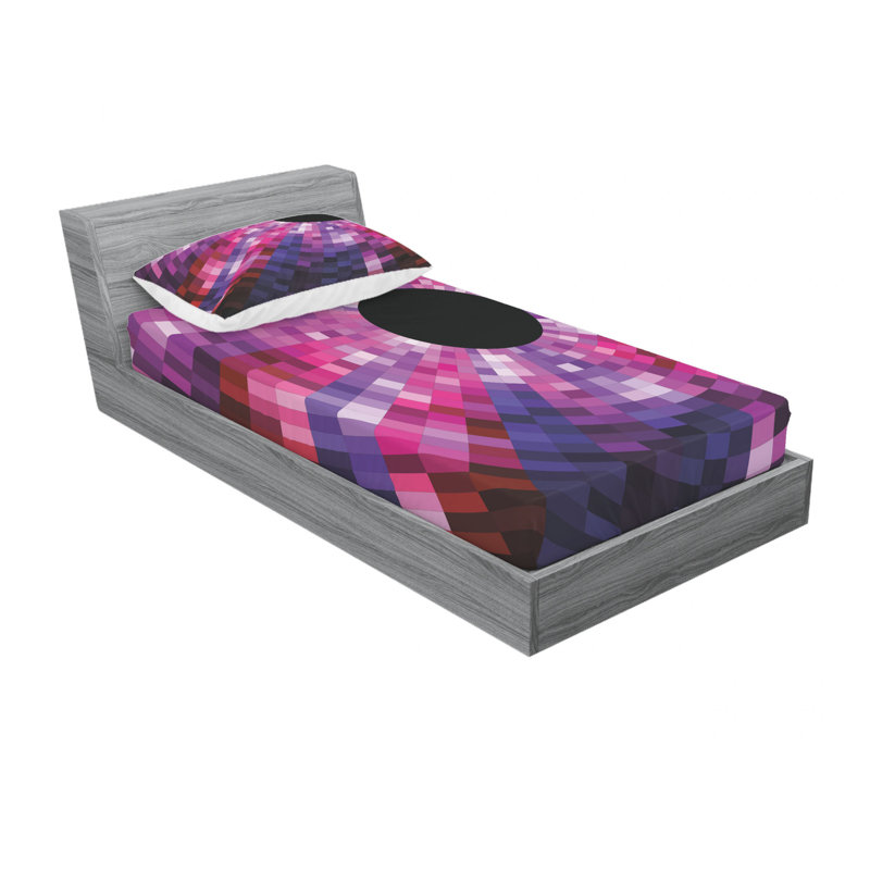 Ensemble de draps à mosaïque, Ensemble de draps pour lit simple avec drap-housse