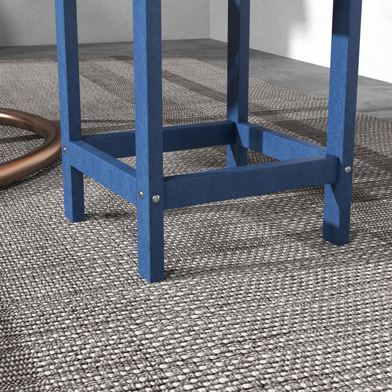 Adirondack Side Table, Square Patio End Table, Blue