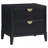 Mason Black 2-Drawer Nightstand