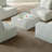 Sectional Sofa Ottoman , Cream