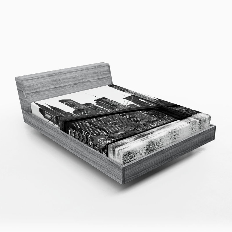 Ensemble de draps-housse Ambesonne Urban, Ensemble de draps pour taille de lit double