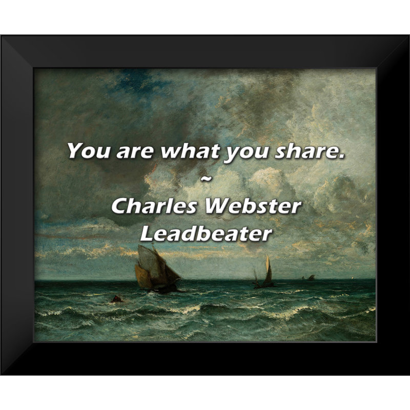 Charles Webster, citation de plomb: Vous êtes ce que vous partagez.