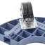 Poubelle ronde avec chariot réglable 15-22,8 po en plastique robuste 400 lb