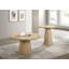 Table basse ronde avec structure en bois d'hévéa-1371803385