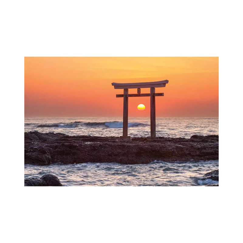 Sunrise At The Isosaki Shrine by Jan Becke - Wrapped Canvas Gallery-Wrapped Canvas Giclée, 20.32cm H x 30.48cm W