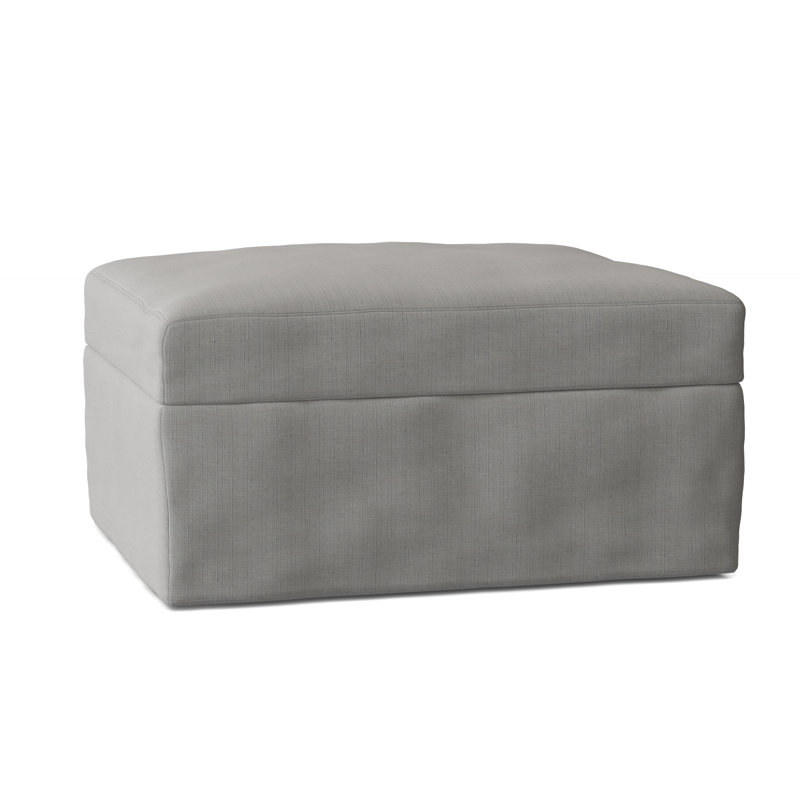Hartig Upholstered Ottoman, Indy Sky Performance
