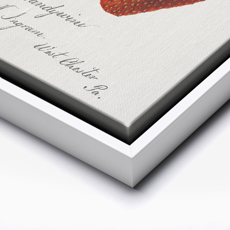 Fraises, 24"H x 32"W, Canvas, White Framed