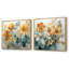 Blue Botanical Garden - Ensemble de 2 collages carrés botaniques abstraits-1018656701-1018656700