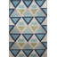 Tapis décoratif à motif géométrique triangulaire bleu lavable à la machine-62947089