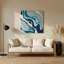 Art mural abstrait en métal gris 92-955551689