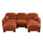 Canapé modulaire confortable en tissu de chenille plissé 3 places-1289055142