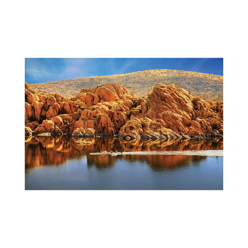 Rowboating In Peaceful Watson Lake - Arizona by Susan Schmitz - Wrapped Canvas Gallery-Wrapped Canvas Giclée