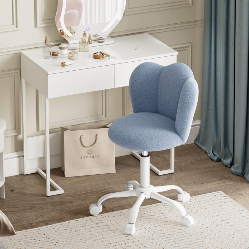 Office Chair, Blue Boucle