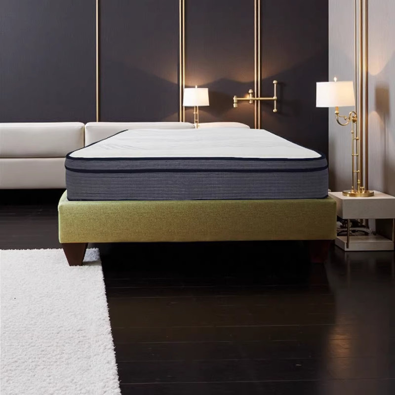 14 in. California King Hybrid Mattress with Multi-Layer Foam & Pocket Coils - Breathable Convoluted Foam & CertiPUR-US Certified