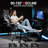 Bosmiller Ergonomic Reclining Gaming Chair with Linkage Armrests & Footrest, High-Back Racing Office Chair, Breathable PU Leather Computer Desk Chair with Lumbar Support, White-1944027235