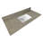 49" Siena Brown Quartz Vanity Top With White Single Sink And Backsplash