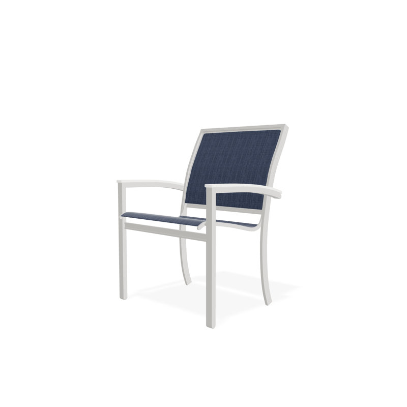 Chaise de café empilable en aluminium Bazza, Mavi, Neige