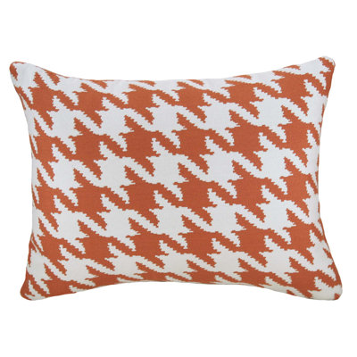 Geometric Cotton Blend Reversible Throw Pillow