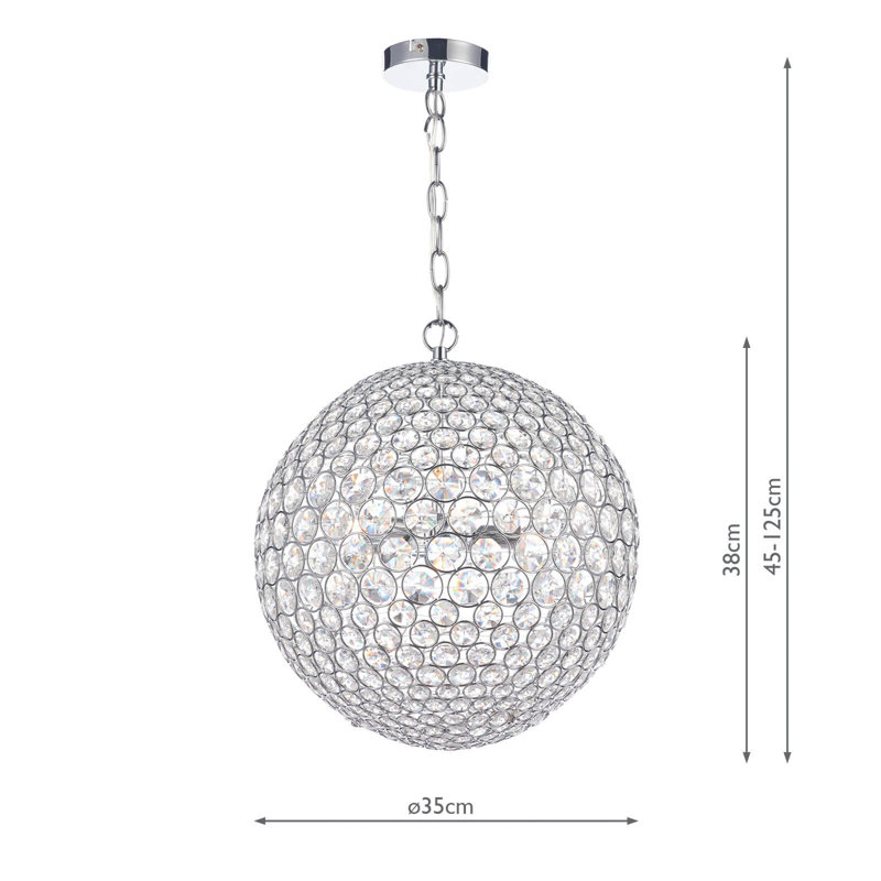 Hayley 5 - Light Crystal Chandelier