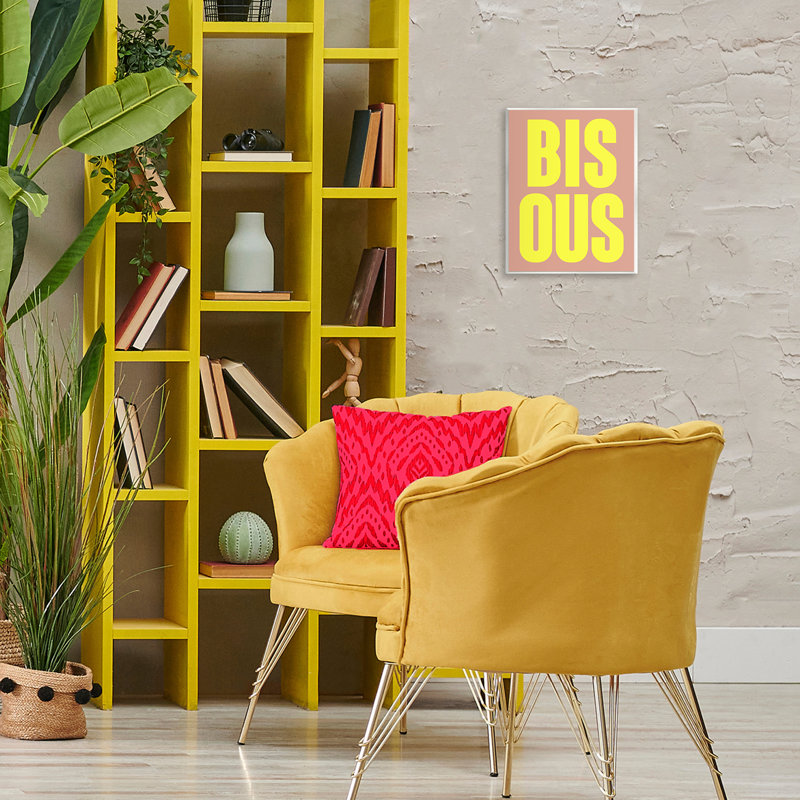 Bisous Kiss, plaque murale typographique, design par House of Lulu